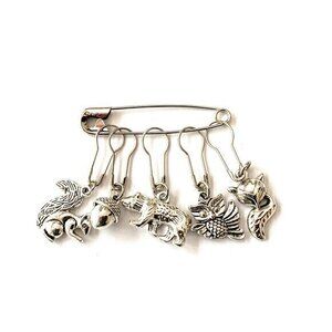 Stitch Markers for Knitting Crochet Woodland Friends Removable Handmade in USA